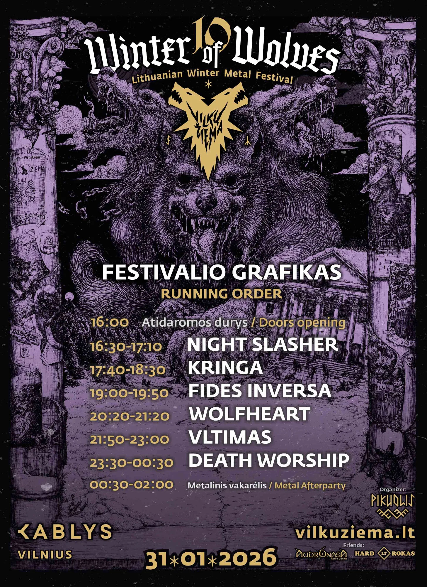 Festivalio VILKŲ ŽIEMA 2026 programa