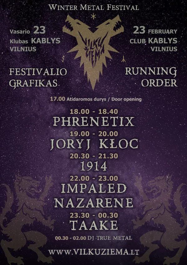 Festivalio VILKŲ ŽIEMA 5 programa